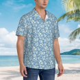 thumbnail image 5 of Goofa Floral Retro Style Hawaiian Shirt for Men, Unisex Summer Beach Casual Short Sleeve Button Down Shirts,Aloha Tropical Floral print shirt-X-Large, 5 of 9