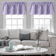 thumbnail image 3 of Yakamok 18 Inches Long Blackout Curtain Valances for Windows - 1 Panels Blackout Window Valances for Basement with Rod Pocket (Lilac,Width 40 by Length 18,1 Panel), 3 of 7