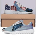 thumbnail image 3 of Patriotic Horse 4th Of July Shoes Independence Day American flag Print Sneakers Lightweight Comfortable Running Shoes for Men Women White Size 7.5, 3 of 7