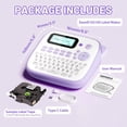 thumbnail image 2 of EazeID Label Maker Machine with-Tape Waterproof, Purple Label Maker Portable for Teachers Kids Classroom Use, Desktop Labeler with Multiple Symbols &, 2 of 9