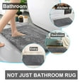 thumbnail image 7 of TickJOY Chenille Bathroom Rug 26"x17" - Non-Slip Machine Washable Bath Mat, Plush Shaggy Bath Rugs for Bathroom Floor, Absorbent Toilet Rug, Soft Grey Bathroom Decor (Grey), 7 of 7