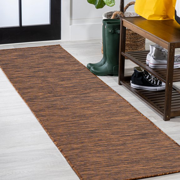JONATHAN Y TUSCAN SUN 2 x 8 Runner Rug, Ethan Flatweave - Brown, TSN100D-28