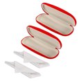 thumbnail image 1 of Unique Bargains Étui Rigide pour Lunettes, Lot de 2 Étui pour Lunettes Étui Rigide Protecteur pour Lunettes Concis pour Femmes Hommes Lunettes, Rouge, 1 of 7