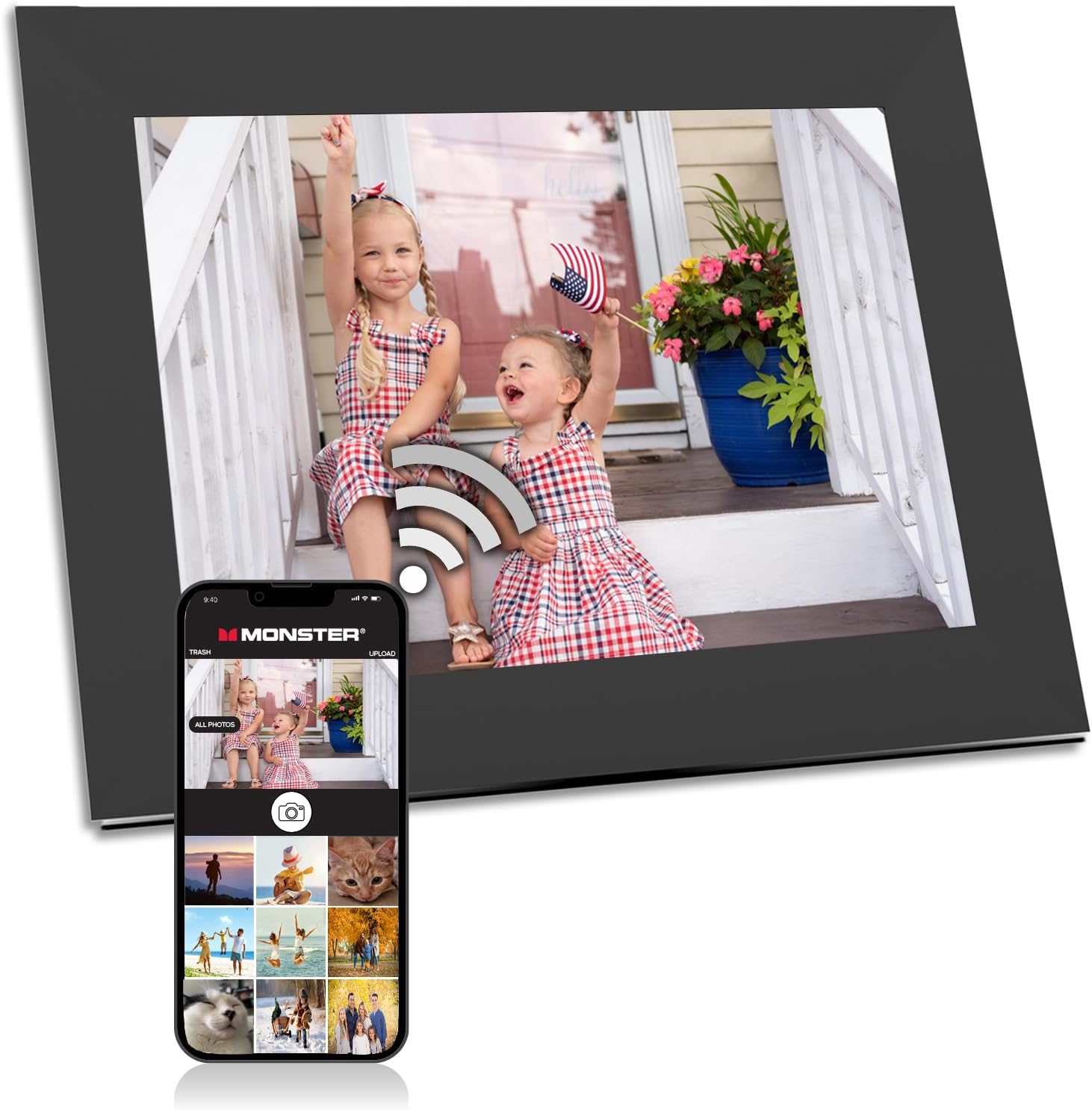 Sylvania, 10 in. WiFi Frameo APP Control Digital Cloud Picture Frame