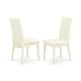 thumbnail image 4 of East West Furniture HBIP5-LWH-C 5 Piece Dining Room Table Set - Linen White Small Dining Table and 4 Linen White Chairs for Dining Room with Slatted Back - Linen White Finish, 4 of 6