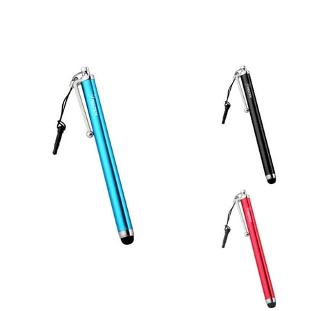 Insten 3pcs (Blue/Black/Red) Stylus For Samsung Apple iPhone 6 LG HTC Motorola Smartphone Kindle iPad Galaxy Tab