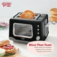 thumbnail image 4 of Rise by Dash Clear View 2-Slice Toaster with See Through Window - Defrost, Reheat, Feature for Bagels + Auto Shut off - Black, 4 of 6