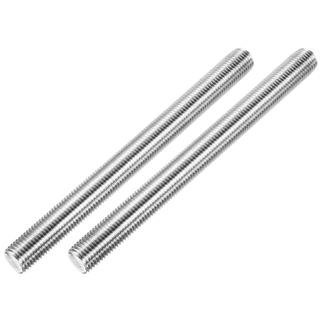 Uxcell Fully Threaded Rod M22 x 250 2.5mm Thread Pitch 304 Stainless Steel 2 Pack