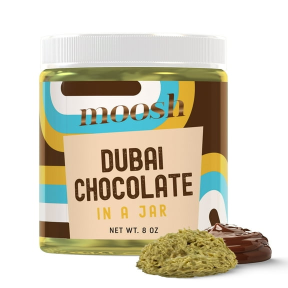 Dubai Chocolate Jar – Pistachio & Kataifi Chocolate Dessert Spread & Snack, Perfect by the Spoon, for Toast, Pastries & Candy Making (8 oz)