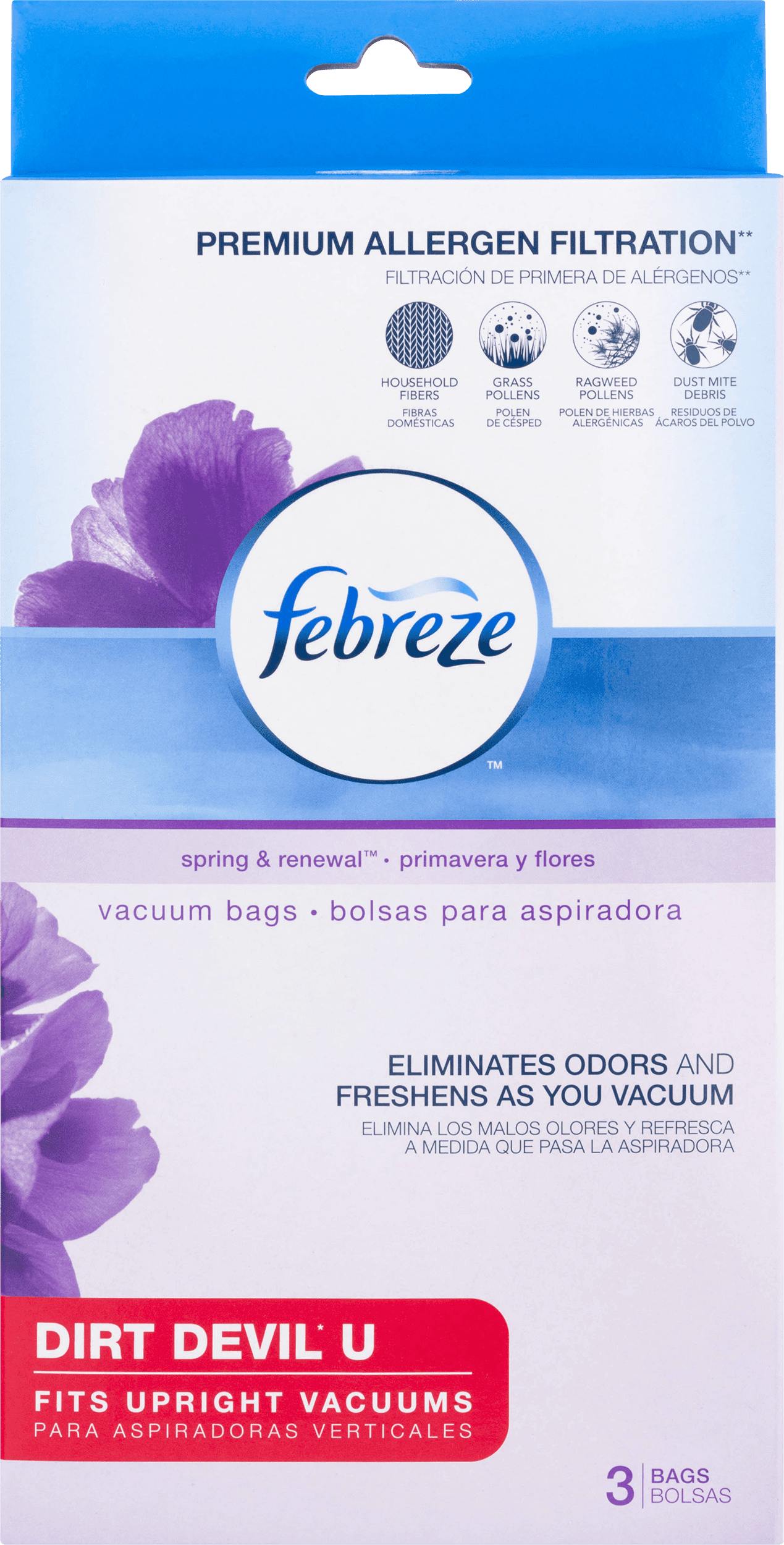 Febreze Vacuum Bag Replacement Dirt Devil U, 3 ct, 29D63