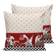thumbnail image 7 of Outdoor Throw Pillow Cover Funny Chef Cooking Gourmet Waterproof Cushion Covers 2 Pack Abstract Floral Texture and Grid Pillow Cases Home Decoration for Patio Garden Couch Sofa, 7 of 7