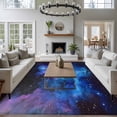 thumbnail image 4 of Starry Sky Area&nbsp;Rug 6x9ft Blue Sky Shinny Stars Romantic Modernism Non-Slip&nbsp;Washable Square&nbsp;Rugs Soft Felt Indoor Floor Mat for Bedroom Kitchen Living Room Bathroom, 4 of 9