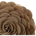 thumbnail image 5 of Fennco Styles Eva's Flower Garden Decorative Throw Pillow Case - 13 inches Round (Mocha, 13" Case Only), 5 of 7