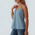 thumbnail image 4 of Noric Women's Ruched Front Spaghetti Strap Crop Tank Top Casual Summer Tank for Beach Daily Layering Cami Tank​, 4 of 7