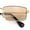 Gold - Brown, variant on Minimal Narrow Rectangle Metal Rim Dad Fashion Sunglasses Gold Pink - Black