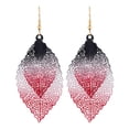 thumbnail image 1 of Fiudx Pendientes Bohemios de Doble Capa con Hojas Huecas Multicolores, Accesorios para Mujer, 1 of 2