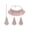 5713 Rose Light Purple, variant on Indian Bollywood Bridal Wear, Rose Gold Plated Jewelry Set Necklace with Earrings for Women - Jewelry Set for Garba Night, Party, Wedding, Engagement & Festive