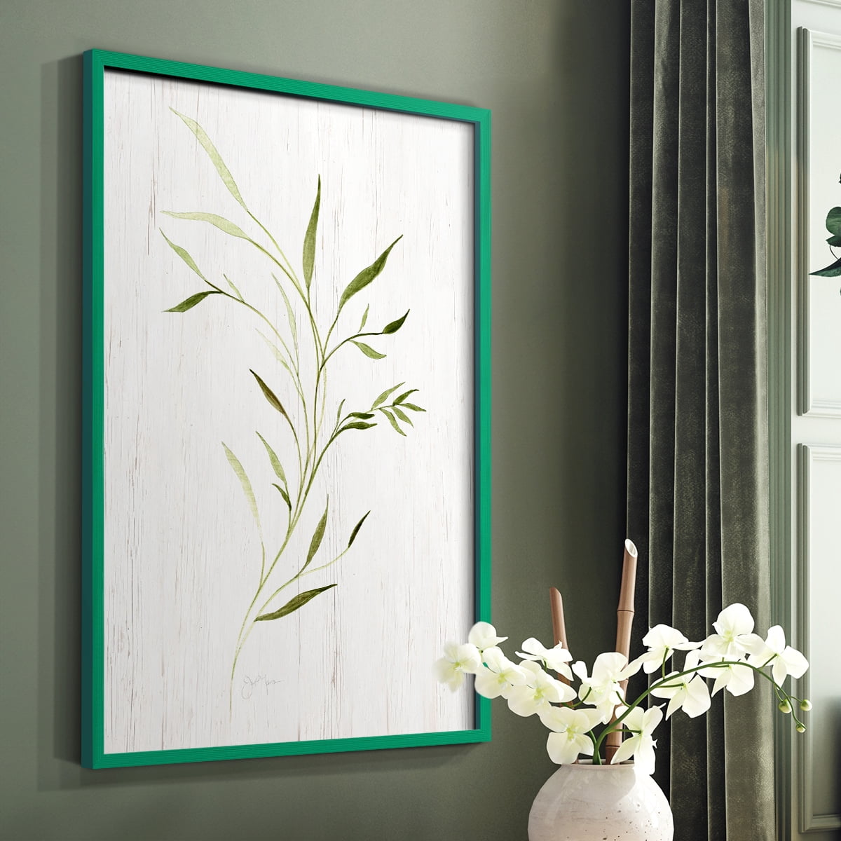 Windblown Leaves II Framed Print - Solid Wood in Single Picture Frame Solid Wood 2 Framed Print