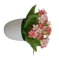 thumbnail image 3 of Decoración floral plástica del escritorio de la casa de la flor de la simulación del paño de las flores artificiales en maceta, rosa Noticed HA7819-02B, 3 of 6