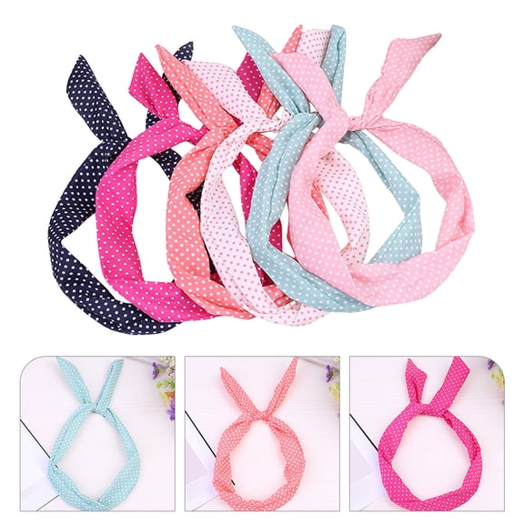 BESTYASH 6Pcs Wide Hair Bands for Women with Bowknot in Wine Red for Hair Protection