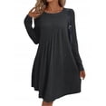 thumbnail image 2 of Women's Bodycon Dress Long Sleeve Sexy Slim Fit Waist Defining Hip Hugging Date Night Dress for Spring Fall Evening Out,Black,L, 2 of 7