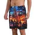 thumbnail image 2 of Fotbe Magical Stained Glass Castle Trajes de Baño Estampados para Hombre, Shorts de Verano de Secado Rápido, Ropa de Playa, Bañadores-Medium, 2 of 6