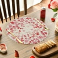 thumbnail image 4 of Hometravel Valentine's Day Placemat Set, Heart Shaped Round Table Mats for Dining Decor, Romantic Themed Place Setting for Anniversary, Wedding, Restaurant Tabletop, 4 of 6