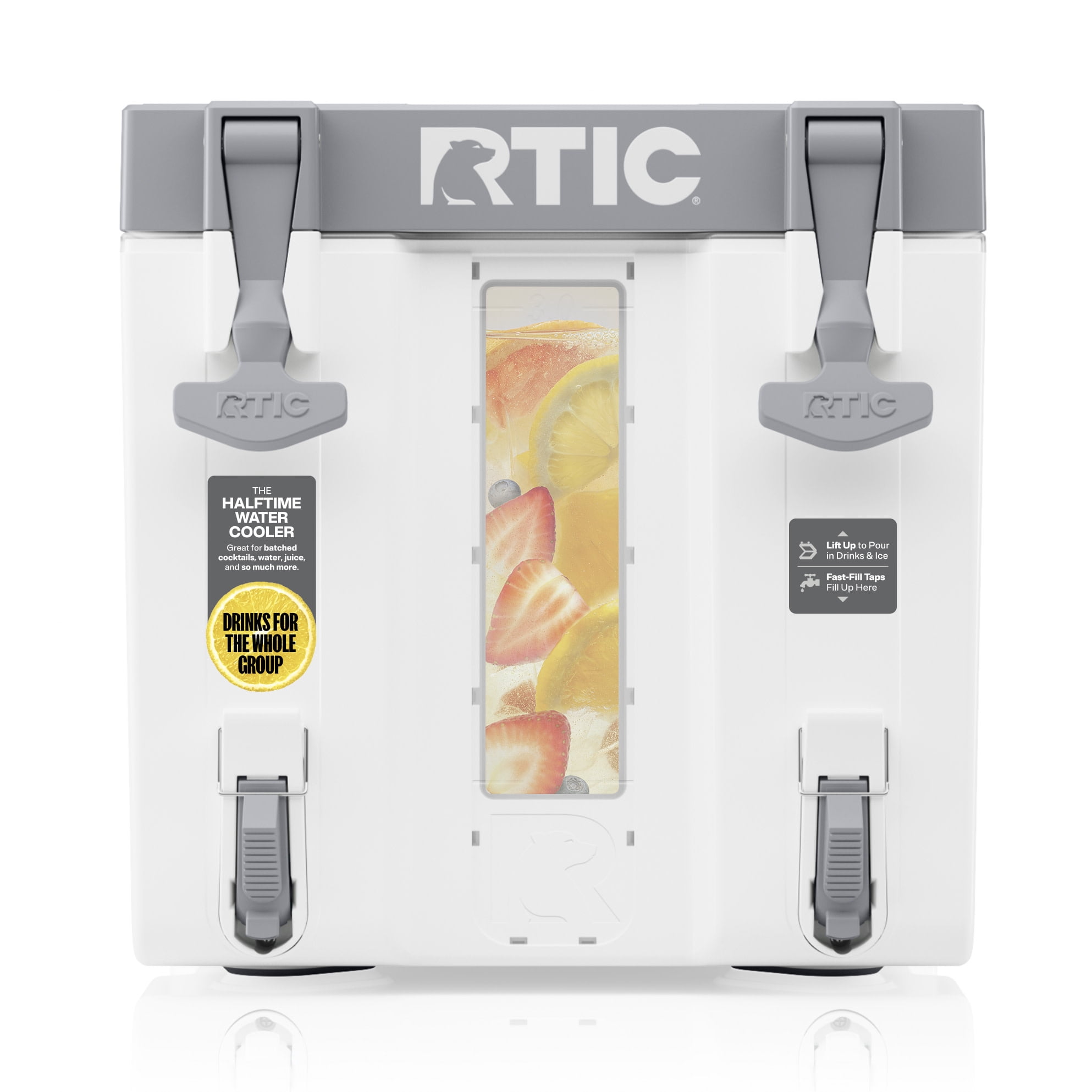 RTIC Halftime Water Cooler, 3 Gallon Hard-Sided Water Cooler,  White