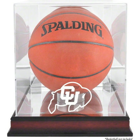 NCAA - Colorado Buffaloes Basketball Display Case | Details: Mahogany Base, Antique Finish, with Mirror Back