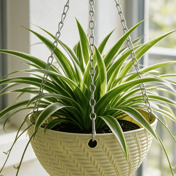 Gosuguu Heavy Duty Hanging Flower Pot for Outdoor Plants, Chain Basket Plantser, Garden Hanging Plantser, Outdoor Balcony Plants Container