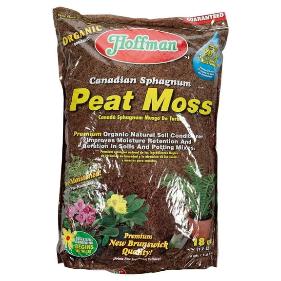 Werqueid Canadian Sphagnum Peat Moss - 18 Quart,Brown/A,37029