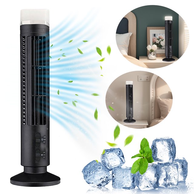 Ventilador USB Sin Viento Aire Acondicionado La Torre LED para Oficina en Casa