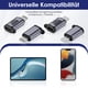 thumbnail image 4 of Moyic 8 piezas amplia gama de aplicaciones Adaptador hembra Micro USB adaptadores USB hembra a macho convenientes Teléfono y Comunicación, 4 of 6