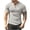 Gray, variant on WREESH Men's Gradient Sports Pullover Short Sleeve Top with Button Detail Gradient Design for The Sports Enthusiast White