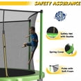 thumbnail image 6 of Mersco 15ft Trampoline for Kids and Adults,Outdoor Trampoline with Enclosure,Basketball Hoop and Ladder,Upright-Poled Backyard Trampoline ,Jumping Trampoline for Boys and Girls Birthday Gift,Green, 6 of 10
