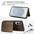 thumbnail image 3 of for Samsung Galaxy S25 Edge Case, Compatible with MagSafe, Detachable Magnetic Wallet Case with PU Leather Kickstand Card Slots Shockproof Protection 2 In 1 Function Case for Galaxy S25 Edge, Brown, 3 of 6