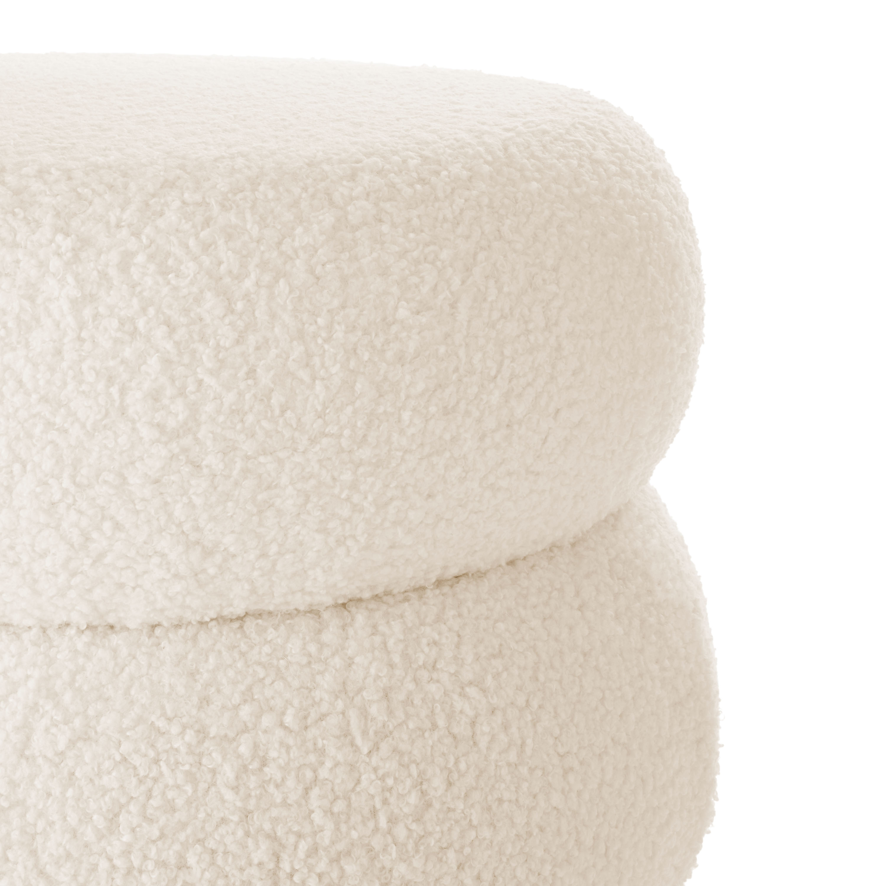 Mainstays Boucle Cloud Storage Ottoman, Cream photo 4