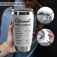 thumbnail image 4 of Retirement Gifts Tumbler for Men Women,20 oz Stainless Steel Insulated Tumbler with Lid,Humorous Retirement Gift Idea, Funny Retired Gifts for Men, 4 of 6