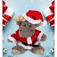thumbnail image 4 of DolliBu Santa Sitting Moose Stuffed Animal Plush Toy with Hooded Sweater - Super Soft Wild Animal Dress Up with Red Santa Claus Outfit, Perfect Holiday Christmas Gift, 8 Inch, 4 of 6