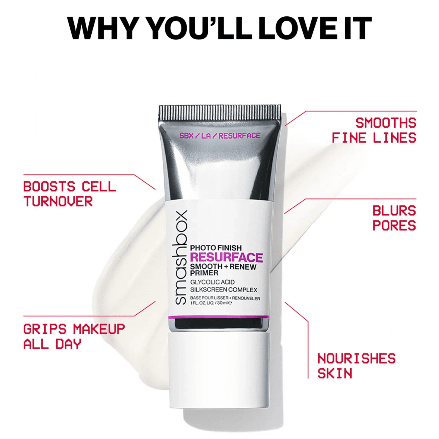 Smashbox Photo Finish Resurface Smooth + Renew Primer - 1oz