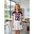thumbnail image 6 of PureChapter Girls Clothing Sets Color Block Short Sleeve T-Shirt & Pleated Skirt 2 Piece Back to School Outfit for Kids 7-14, 6 of 8
