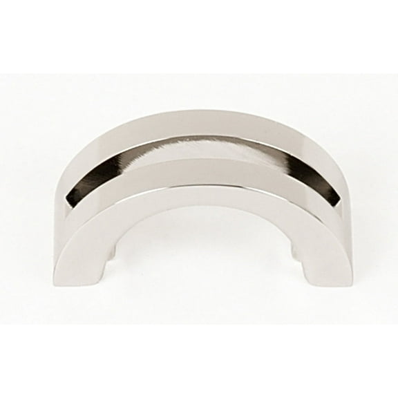 Split Top 1 1/2" Center Arch Pull, Polished Nickel