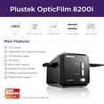 thumbnail image 4 of Plustek OpticFilm 8200i SE , 35mm Film & Slide Scanner. 7200 dpi / 48-bit Output. Integrated Infrared Dust/Scratch Removal. Bundle Silverfast SE Plus 9 , Support Mac and PC., 4 of 4
