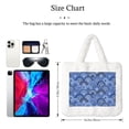 thumbnail image 3 of Cauagu Blue Mandala Harmony Pattern Women's Plush Tote Bag,Soft Underarm Bag Ladies Fluffy Shoulder Bag Plush Handbag Women Furry Tote Bag for Autumn and Winter, 3 of 7