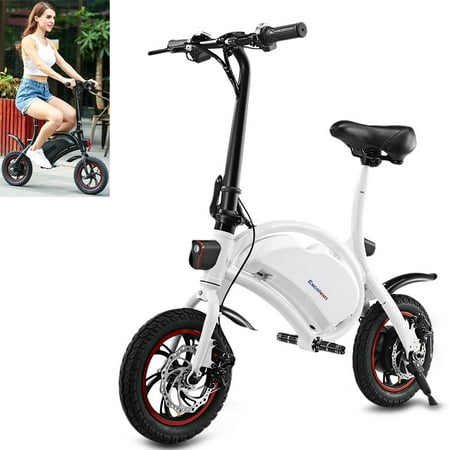 Excelvan Folding Electric Bike, Reveal the Secret of Selling 100,000 E-BIKE a Day, Collapsible Bicycle With Cruise Mode LED Headlight Backlight Durable Tire (Best Type Of Bike)