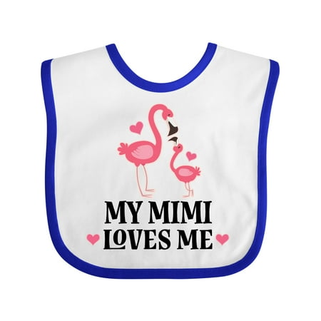 

Inktastic My Mimi Loves Me Flamingo Gift Baby Girl Bib