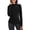 Black, variant on Women's Thermal Tops Winter Long Sleeve Shirts Warm Base Layer Running Gear Mock Neck Clothes Workout Black S