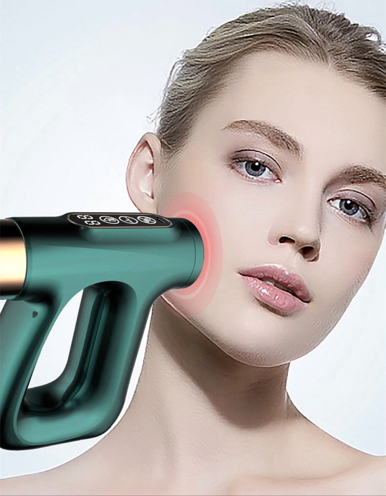 Touch Screen Mini Massage Gun Cordless with Heat & EMS Function Deep Tissue Vibration Massager for Post-Workout Recovery