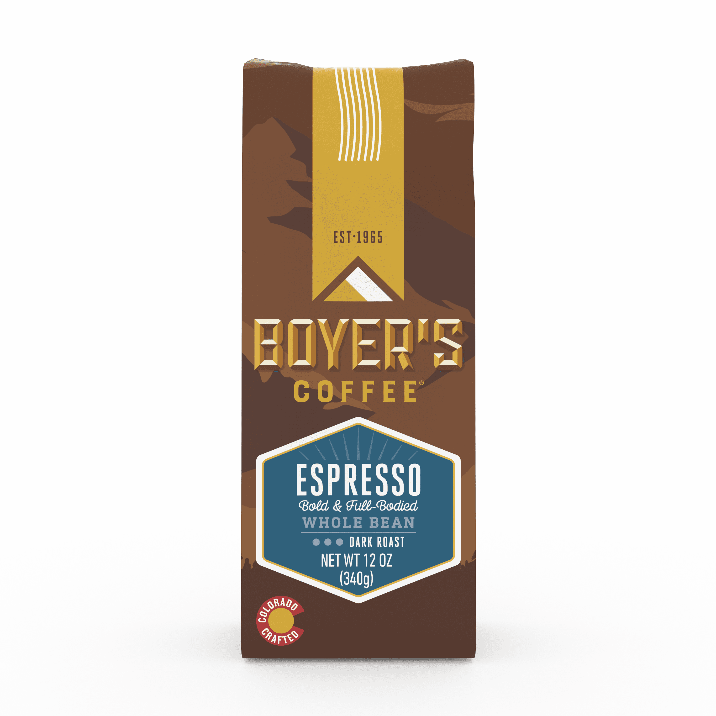 Boyer's Coffee Espresso, Whole Bean Coffee, Dark Roast, 12 Oz