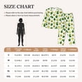 thumbnail image 4 of Honeii Avocado1 print Women's Pajama Sets Long Sleeve Button Down Sleepwear Nightwear Soft Pjs Lounge Sets-XX-Large, 4 of 7
